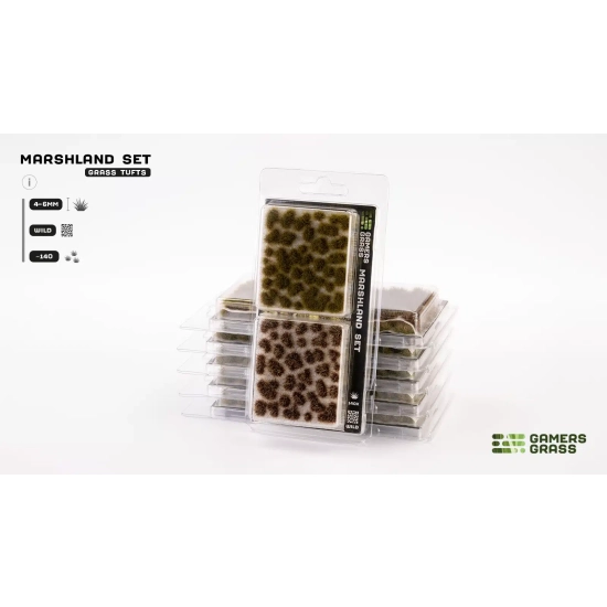 Gamers Grass: Set Marshland (Wild) - Zestaw traw Bagna (Wild) • 144 kępki 4–6mm